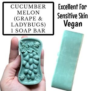 1 Bar, Grapes Cucumber Melon, Handmade Soap ( PRICE IS FIRM ) Great Gift Idea!
